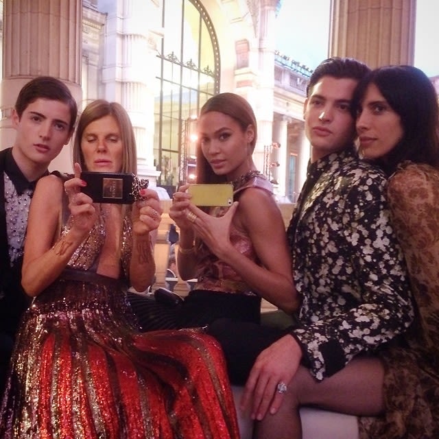 Harry Brant, Anna Dello Russo, Joan Smalls, Peter Brant, Jamie Bochert