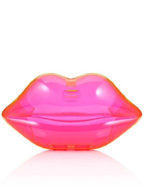 Neon Perspex Lips Clutch