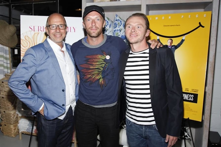 Peter Chelsom, Chris Martin, Simon Pegg 