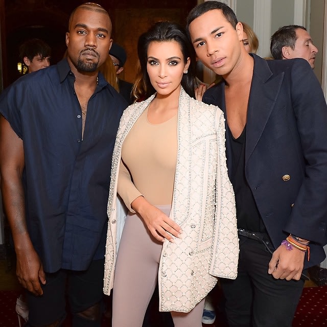 Kanye West, Kim Kardashian, Olivier Rousteing