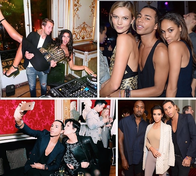 Karlie Kloss, Kim Kardashian & More Celebrate Olivier Rousteing At The Balmain SS15 After Party In Paris