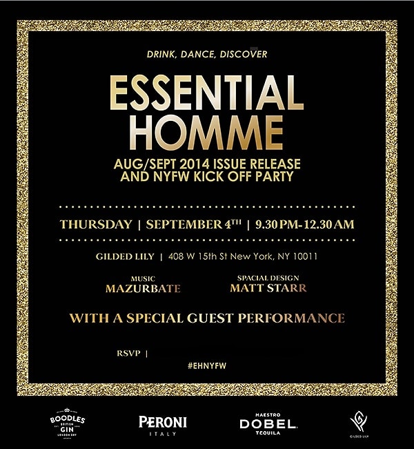 Essential Homme September Issue / NYFW Party