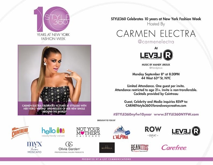Carmen Electra for Style360 Celebrates 10 Years at New York Fashion Week