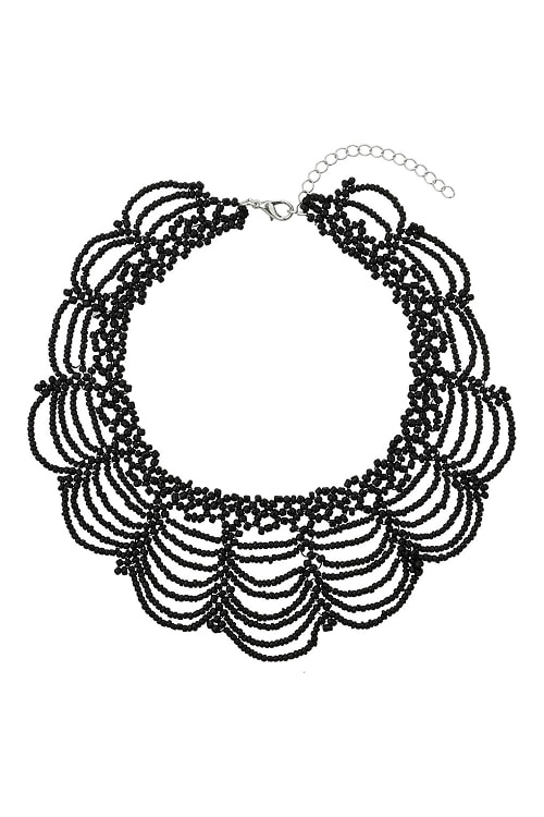 Topshop Beaded Drape Choker 