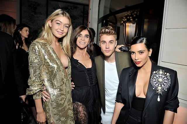 Gigi Hadid, Carine Roitfeld, Justin Bieber, Kim Kardashian