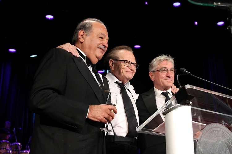 Carlos Slim, Larry King, Robert De Niro