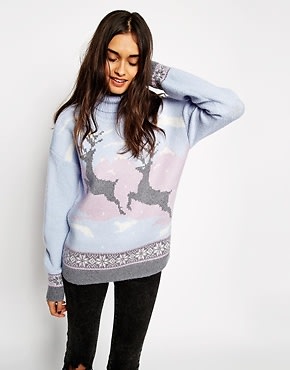 ASOS Vintage Holidays Sweater With Roll Neck