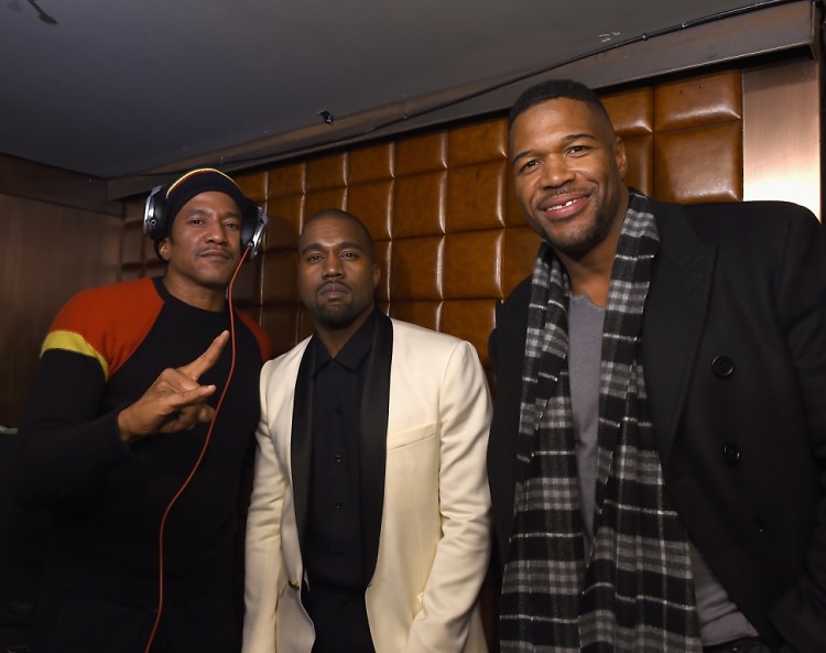 DJ Q-Tip, Kanye West, Michael Strahan