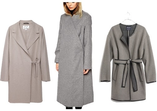 wrap grey coats