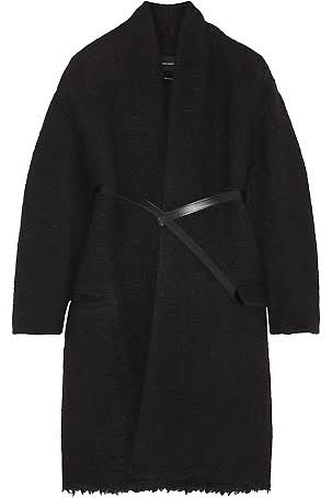 Belted Black Coat on Net-A-Porter