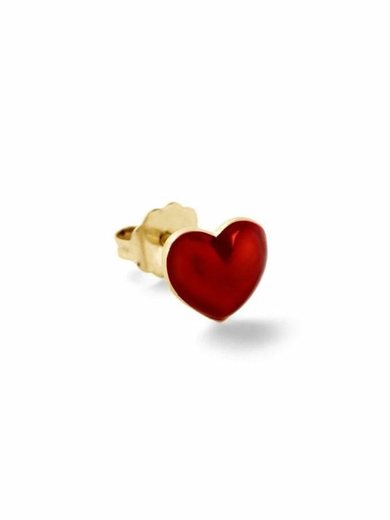 Kirna Zabete: Red Heart Earrings