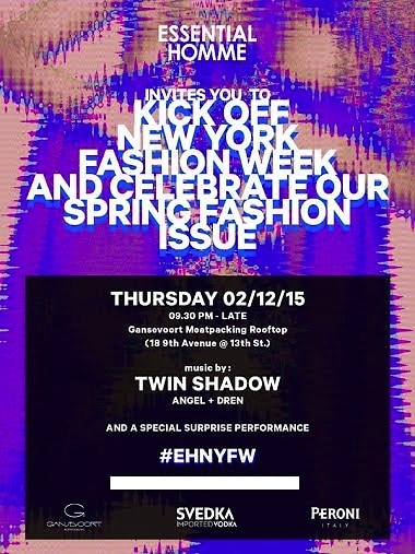 Essential Homme NYFW Kickoff