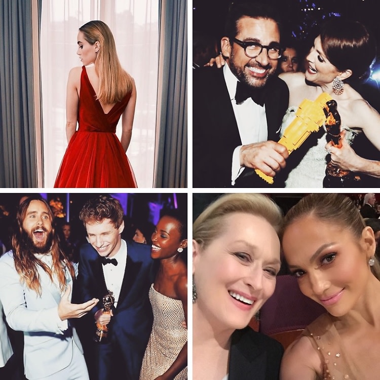 Celebrity Instagrams 2015 Oscars