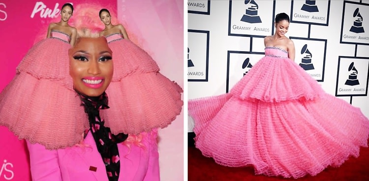 Rihanna's Grammys Dress Looks Like The Night's Biggest Meme