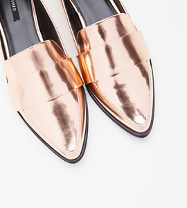 Forever 21 Faux Leather Pointed Loafers