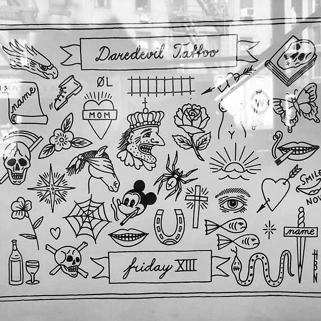 Friday the 13th Flash Sheet by Jeremy Calverley TattooNOW