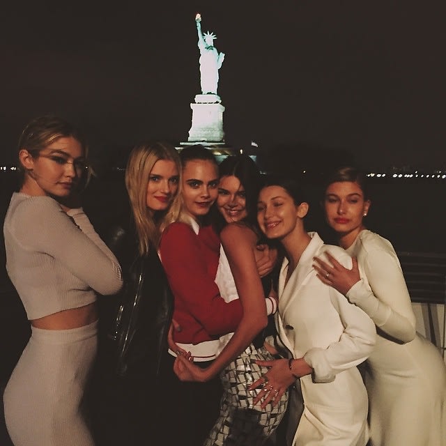 Gigi Hadid, Lily Donaldson, Cara Delevingne, Kendall Jenner, Bella Hadid, Hailey Baldwin