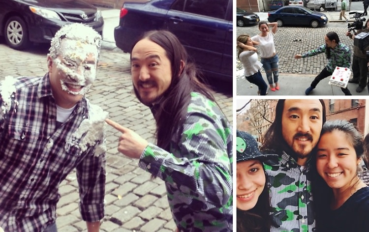 Watch Steve Aoki Cake Two Girls In The Face In Front Of Our Office