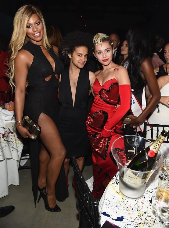 Laverne Cox, Tyler Ford, Miley Cyrus