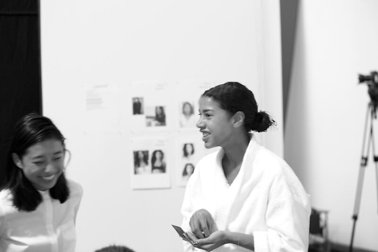 Clinique #FaceForward Hannah Bronfman bw w Margaret Zhang