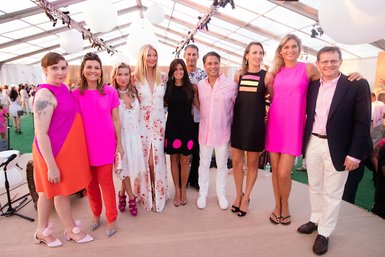 Lena Dunham, Lisa Perry, Tracy Anderson, Gwyneth Paltrow, Maria Baum, Richard Perry, Larry Baum, Kinga Lampert, Gabby Reece