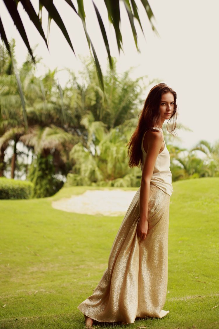 Marie France chiffon skirt