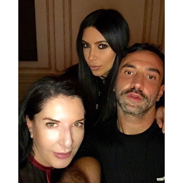 Kim Kardashian, Marina Abramovic, Riccardo Tisci