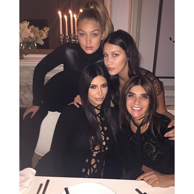 Gigi Hadid, Bella Hadid, Kim Kardashian, Carine Roitfeld