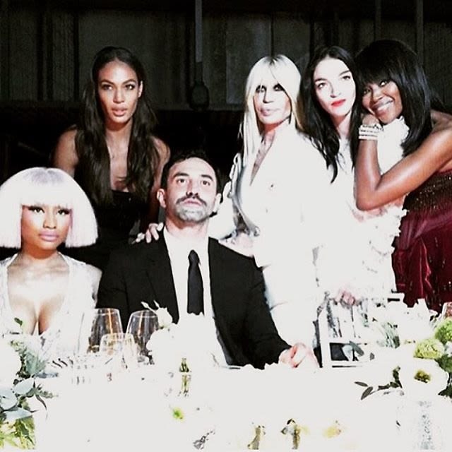 Nicki Minaj, Joan Smalls, Riccardo Tisci, Donatella Versace, Mariacarla Boscono, Naomi Campbell