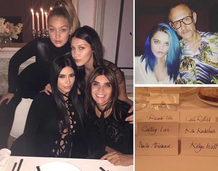 Kim, Kanye & Gigi Hadid Join Carine Roitfeld At Her Private NYFW Dinner