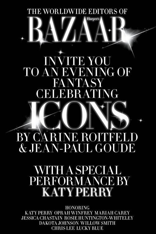 Harper's BAZAAR Invites You To Celebrate ICONS By Carine Roitfeld & Jean-Paul Goude