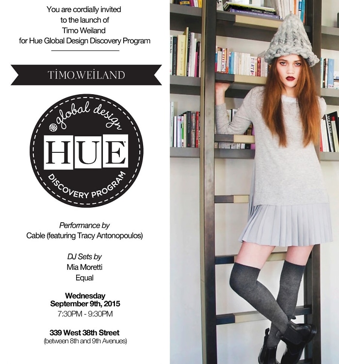 Timo Weiland for HUE Global Design Discovery Program FW15 Launch Event