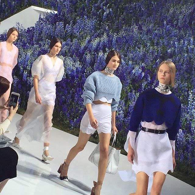Flower Wall at Dior SS16 Show