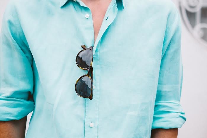 Dundas green linen shirt