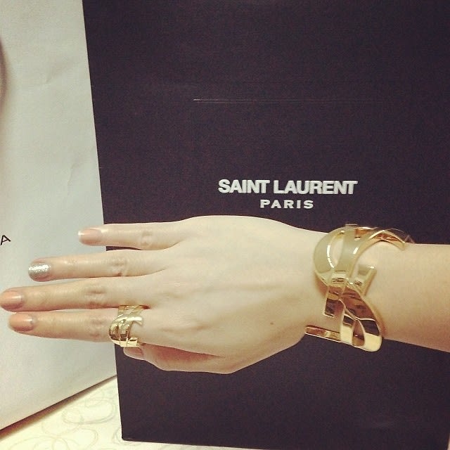 Saint Laurent Monogram Cuff Bracelet