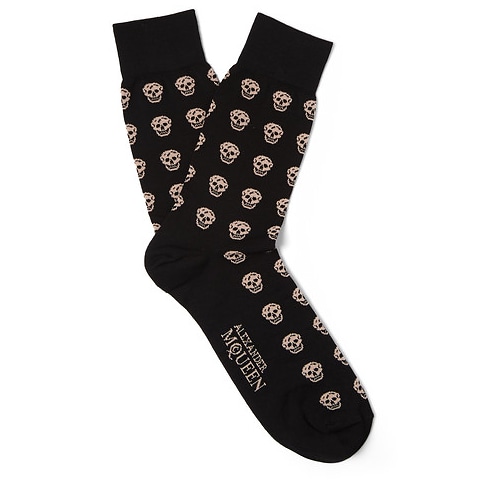 Alexander McQueen Skull-Patterned Socks