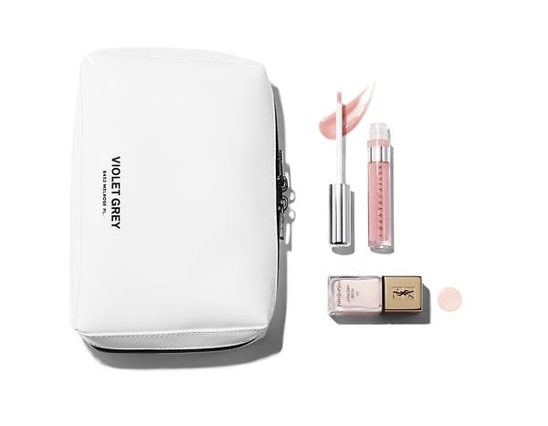 Violet Grey: light pink lip gloss and nail polish kit