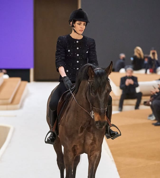Charlotte Casiraghi Rode a Horse at Chanel's Spring Haute Couture