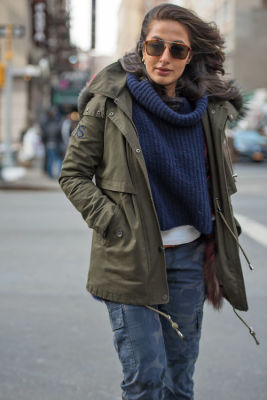 nausheen shah in New York Fashion Week Street Style: Day 1