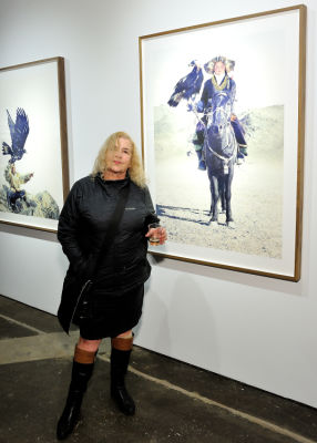 pamela parlapiano in Eagle Hunters exhibition opening at Joseph Gross Gallery