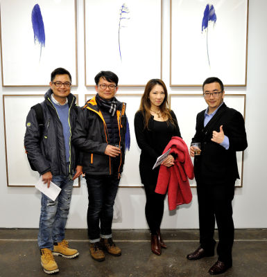 chifeng chang in Eagle Hunters exhibition opening at Joseph Gross Gallery