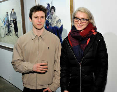 annaliese pane in Eagle Hunters exhibition opening at Joseph Gross Gallery