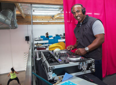 dj cornell-speights in  Zumba and Yoga at LA Mother