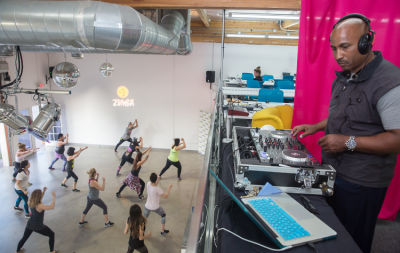 dj cornell-speights in  Zumba and Yoga at LA Mother