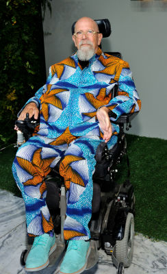 chuck close in MoMA Party in the Garden 2016