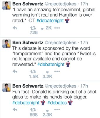 ben schwartz in The Funniest Celebrity Reactions To Last Night's Presidential Debate