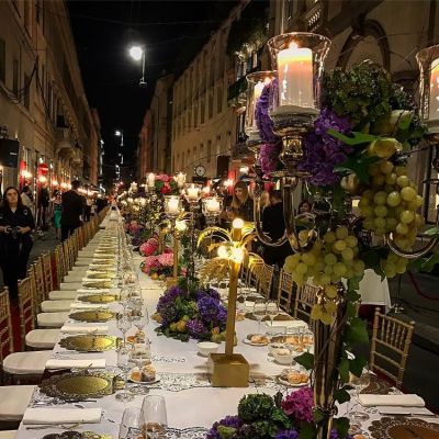 Inside Dolce & Gabbana's 400-Person Dinner Party In The Streets Of Milan