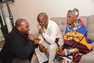 esther mahlangu in Belvedere Celebrates (RED) and Partnership with South African Artist, Esther Mahlangu at Ace Gallery in Los Angeles [Cocktail Reception]