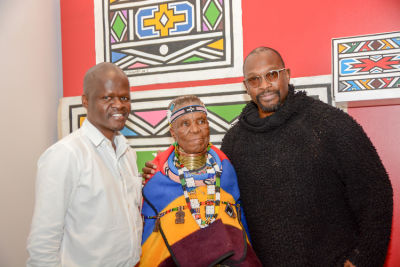 issac mokwana in Belvedere Celebrates (RED) and Partnership with South African Artist, Esther Mahlangu at Ace Gallery in Los Angeles [Cocktail Reception]