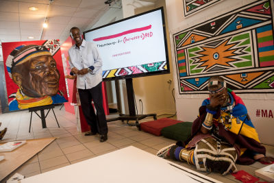 al jones in Belvedere Celebrates (RED) and Partnership with South African Artist, Esther Mahlangu at the Dusable Museum in Chicago